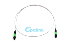 MPO Ribbon Cable: MPO to MPO Fiber jumper, Singlemode, 12 Fibers Bare Ribbon