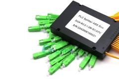 2X24 Fiber Splitter , 2.0mm SC/APC Fiber Optic PLC Splitter, ABS BOX Package