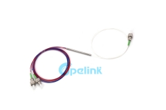 FBT Optical Splitter: 1x2 Optical Coupler Splitter, 0.9mm FC/APC Steel Tube, Singlemode