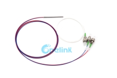 FBT Optical Splitter: 1x2 Optical Coupler Splitter, 0.9mm FC/APC Steel Tube, Singlemode