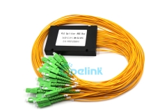 2X32 Fiber Optic PLC Splitter , 2.0mm SC/APC Fiber PLC Splitter, Plastic Box Package