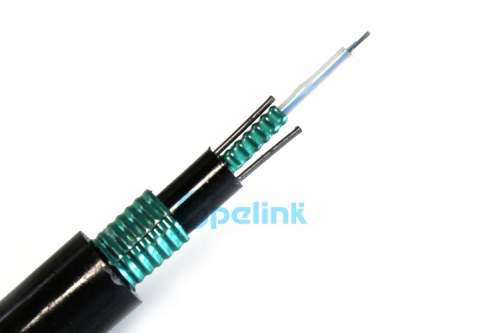 2-24cores GYXTW53 Outdoor Fiber Optic Cable, Double-armor double-sheath central loose tube aerial Optical Fiber Cable