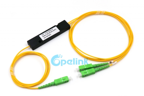 1x2 Fiber Optic FBT Splitter, 2.0mm SC/APC ABS BOX FBT coupler