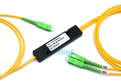 3.0mm SC/APC 1X2 FBT Coupler, High reliability and stability FBT Splitter with ABS BOX packging