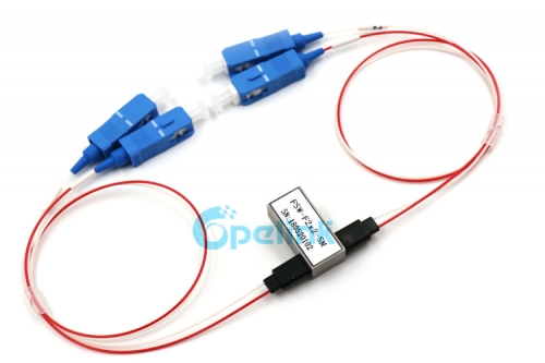 2X2 Optical Switch, Fast Switching Speed Mechanical Fiber Optic Switch OSW, Singlemode SC/UPC