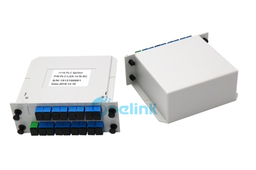 1X16 LGX Box Type Fiber Optic Splitter, standard Cassette Optical Fiber Splitter, SC/UPC Singlemode