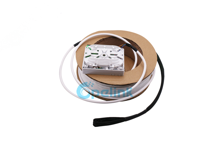 A 4-port Fiber Optic Wall Outlet Distribution Box for indoor installation