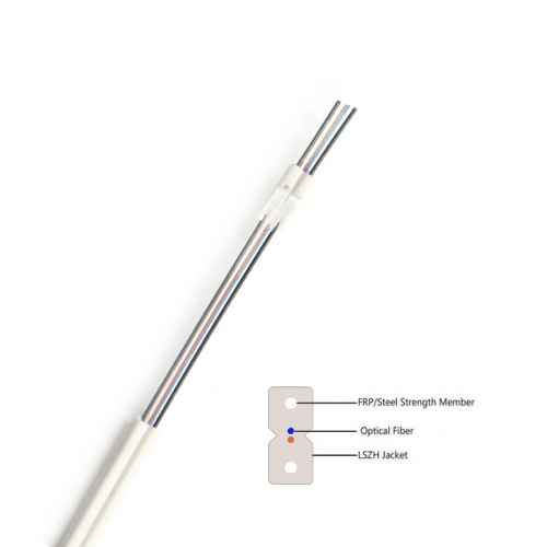 1-4cores G657A1 G657A2 GJXFH FTTH Fiber Cable, Bow-Type Stranded Steel Type Singlemode Drop Fiber Optic Cable GJXH