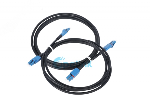 LC to LC Duplex Outdoor Armored Fiber Patch Cord, Single-Mode OS2 , 5mm TPU Jacket